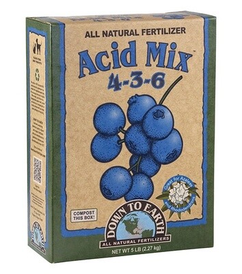 Down To Earth Acid Mix Fertilizer 4-3-6, Weight: 5LB