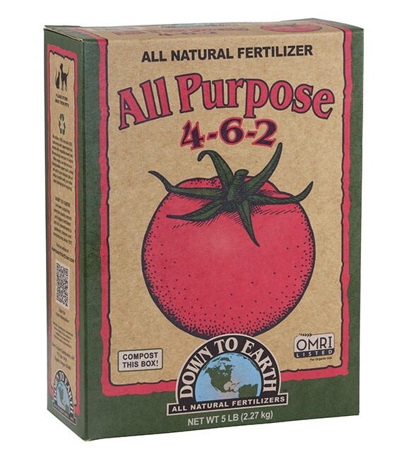 Down To Earth All-Purpose Mix Fertilizer 4-6-2, Weight: 5LB