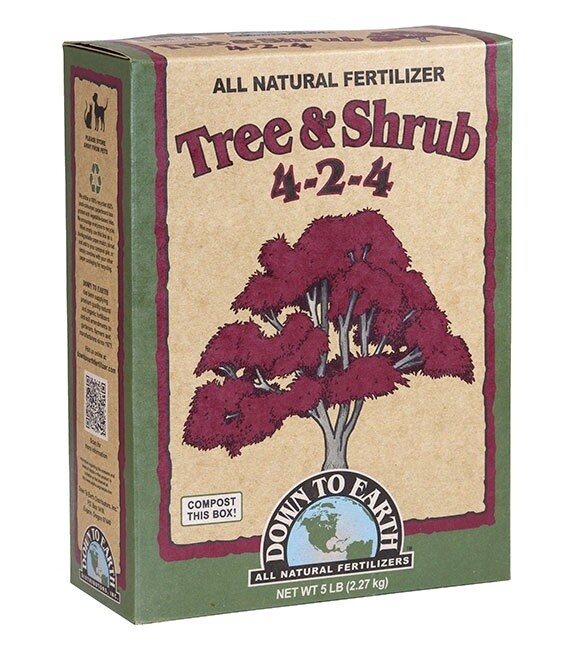 Down To Earth Tree &amp; Shrub Mix Fertilizer w/ Mycorrhizal fungi, Weight: 5LB