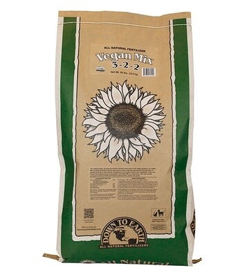Down To Earth Vegan Mix Fertilizer 3-2-2 50LB Bag
