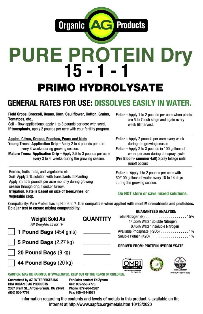 Pure Protein Dry 15-1-1