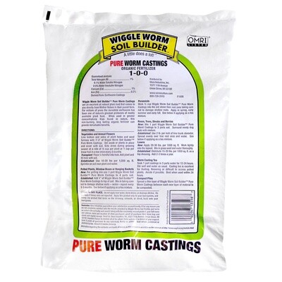 Wiggle Worm Soil Builder™ Earthworm Castings (1-0-0) 30LB Bag