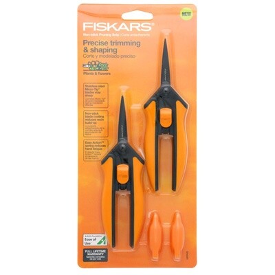 Fiskars® Non-stick Micro-Tip® Pruning Snips (2-pack)