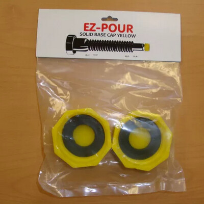 EZ-POUR Solid Base Cap (Yellow) 2 pack