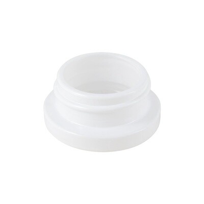 Concentrate Glass Jar- White 9ml Jar w/ Child Proof Black Lid