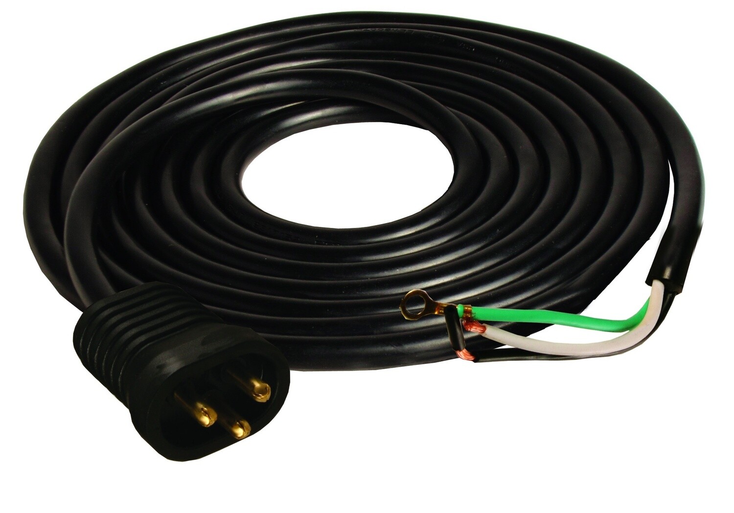 Male Lock &amp; Seal Cord, 15&#39;, 600V, AWG 16/3, UL