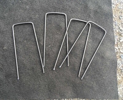 6&quot; Steel Hold Down Pins / Staples bulk per pound (30/lb)