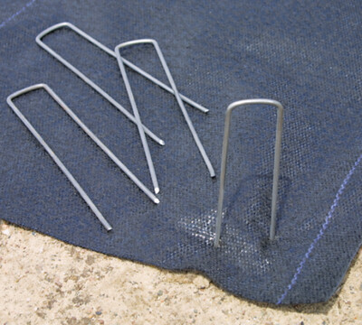 6" Steel Hold Down Pins / Staples bulk per pound (30/lb)