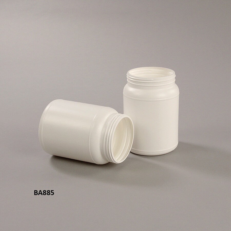 HDPE Jar w/ Lid White