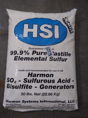Burning Sulfur bulk per pound