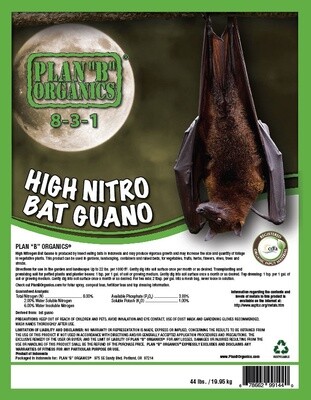 Plan B High Nitro Bat Guano 8-3-1 44LB Bag