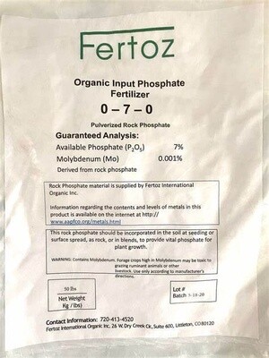 Fertoz Organic Rock Phos (0-7-0) bulk per pound