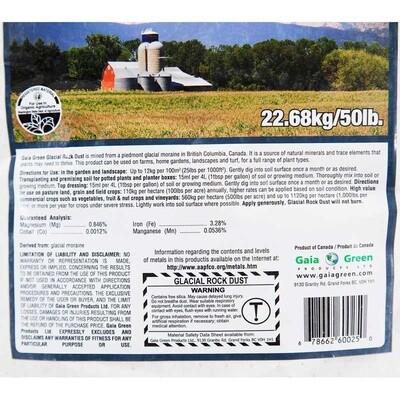 Gaia Green / Soil Conscious Basalt Rock Powder 50LB Bag