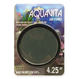 AquaVita 4.25" Round Air Stone w/ Suction cups
