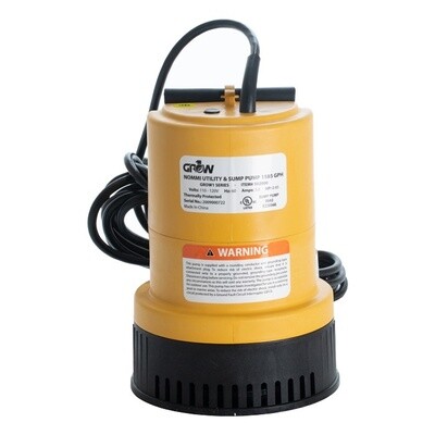 Grow1 NOMMI Utility Sump Pump 1585 GPH