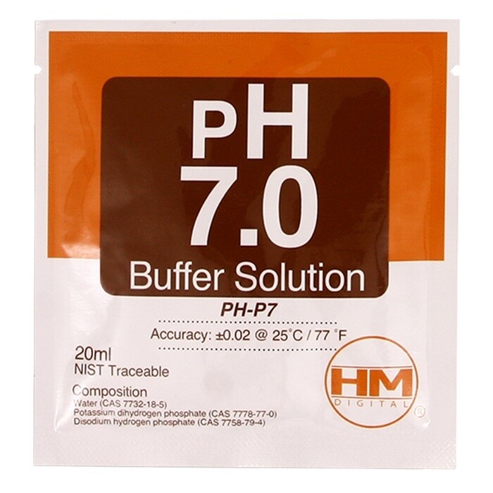 HM Digital pH 7.0 Buffer Solution, Quantity: 20 mL sachet