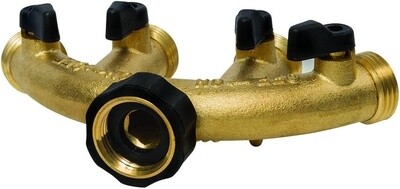Gilmour Brass 4-Way Valve Manifold