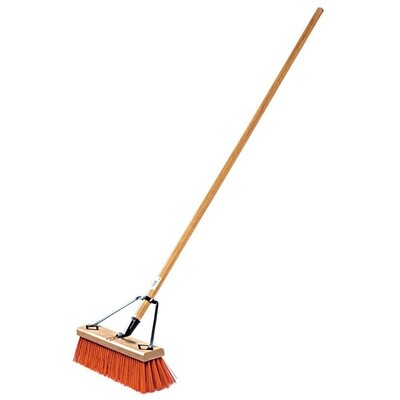 A.M. Leonard 18-Inch Heavy-Duty Push Broom with Hardwood Handle
