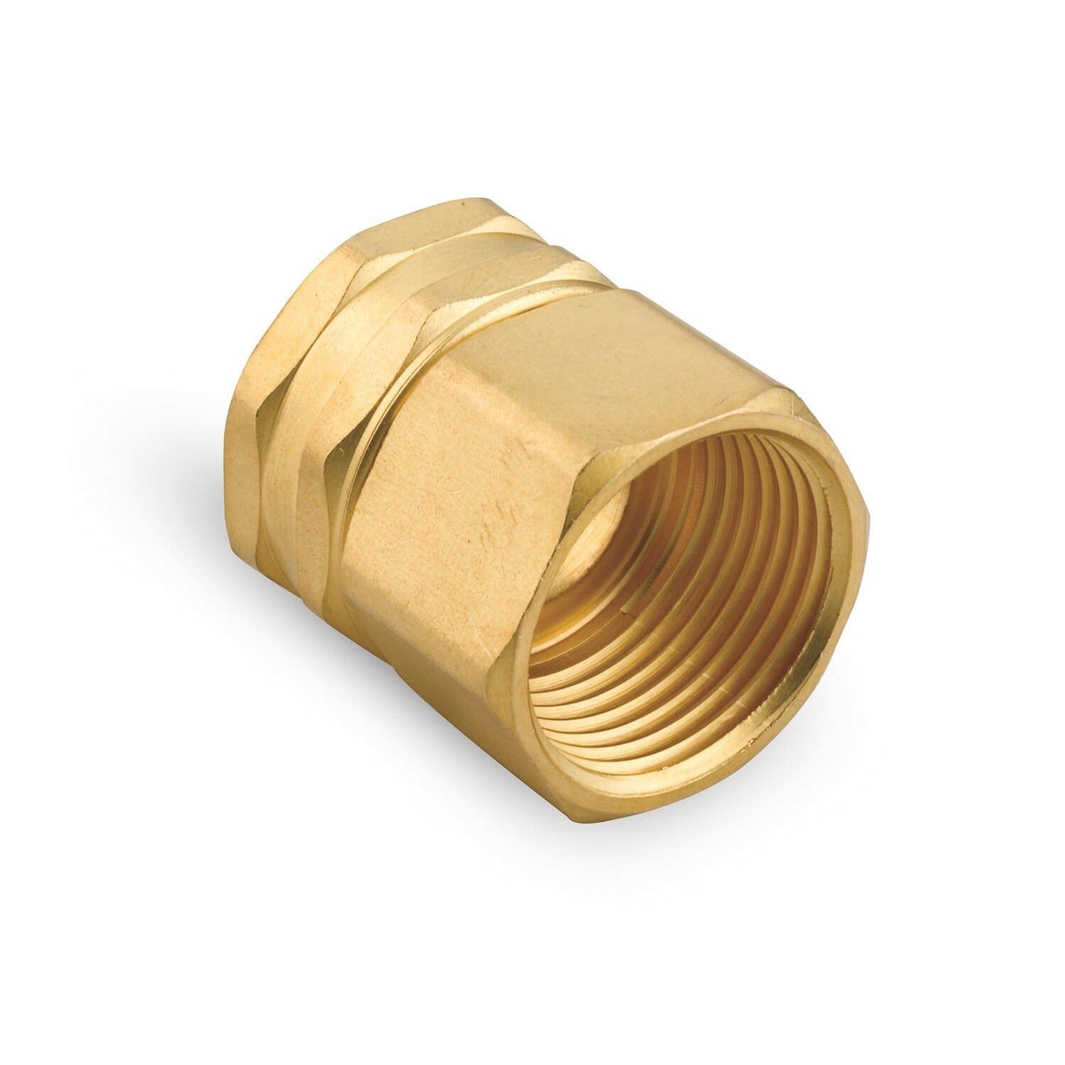 Gilmour Brass Double Female Connector (3/4&quot;NPT x 3/4&quot;NH), Type: Swivel