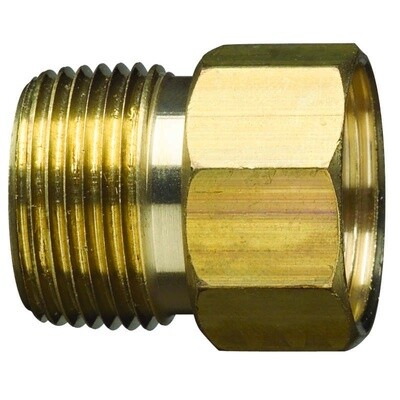 Gilmour Brass Double Connector (3/4" NPT Male - 3/4" NH Female)