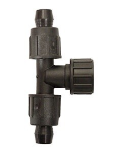 Perma-Loc x Female Hose Swivel Tee, Size: 1/2”