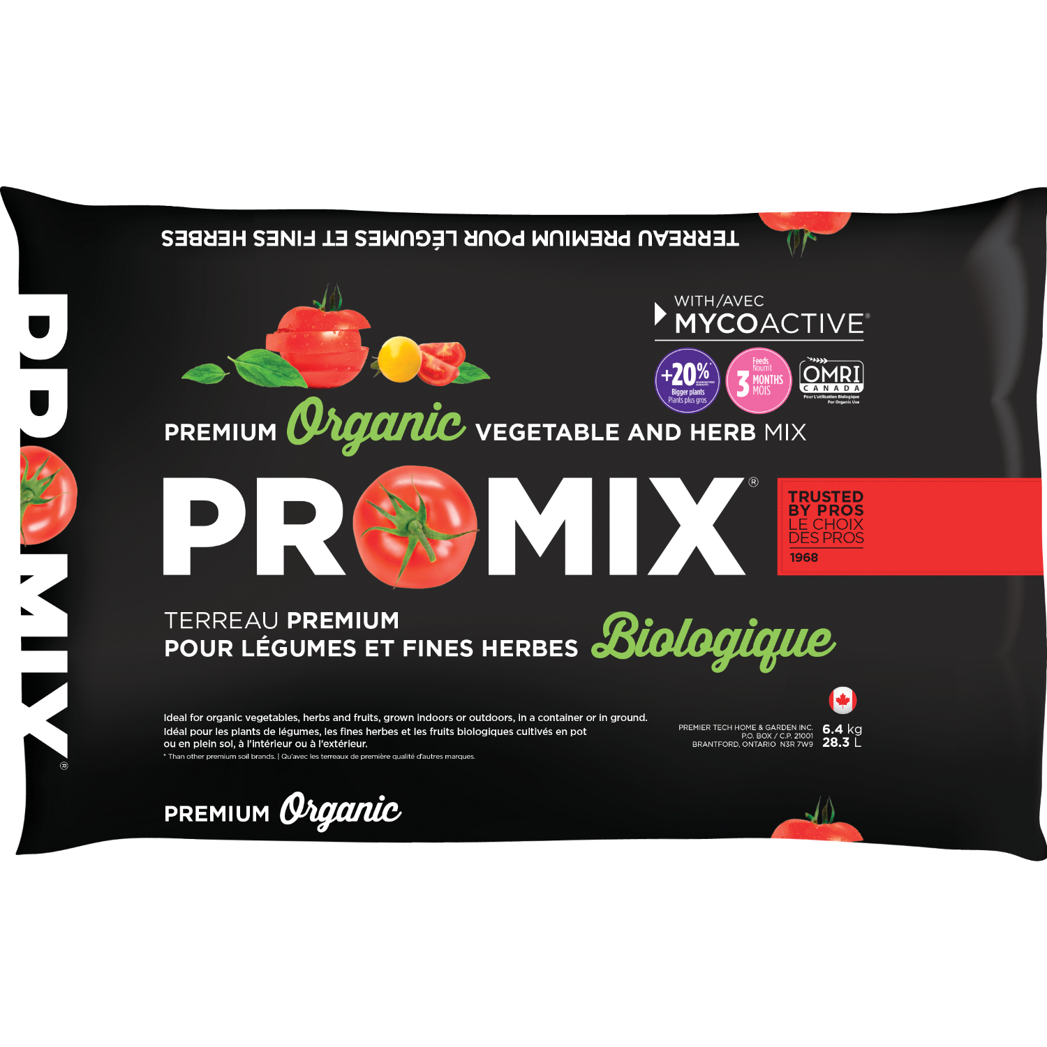PRO-MIX® ORGANIC VEGETABLE &amp; HERB MIX, Quantity: Per Bag, Size: 2 cf Loose Fill