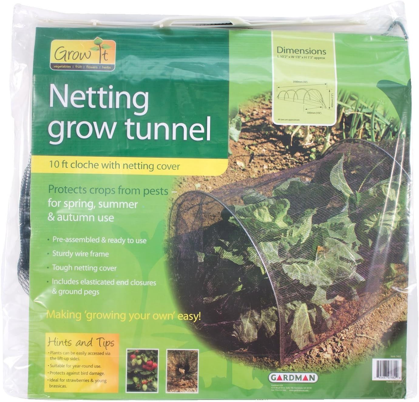 Gardman®  Net Grow Tunnel 10&#39; x 1&#39;16&quot;