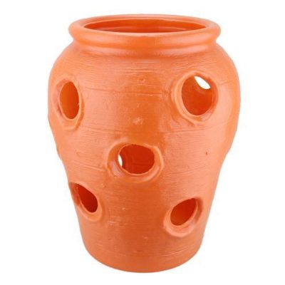 14" Tall Plastic Strawberry Jar