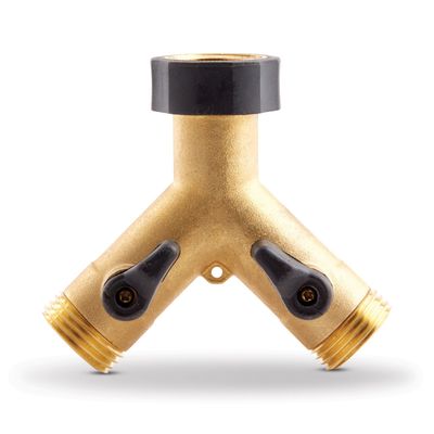Gilmour High Flow Brass Dual Shut-Off Valve