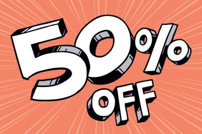 50% OFF Closeout