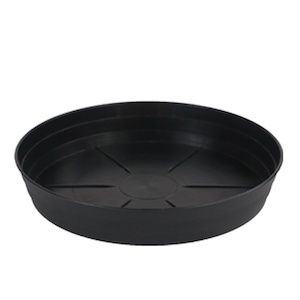 Grow1 Black Pot Saucer, Diameter: 12"