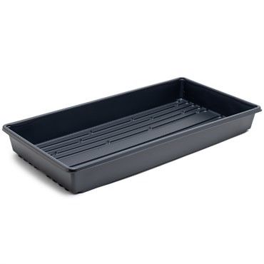T.O. Plastics Standard 1020 Open Flat - Black - No Drain Holes