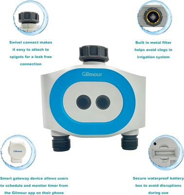 Gilmour Smart Water Timer w/ Gateway (Dual Outlet)