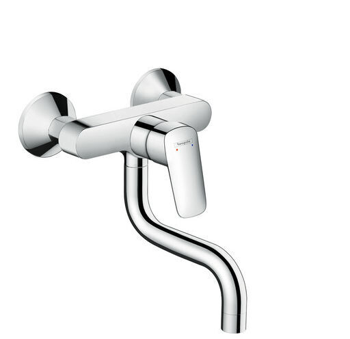 MISCELATORE CUCINA LAVELLO A PARETE CON BOCCA GIREVOLE Hansgrohe LOGIS