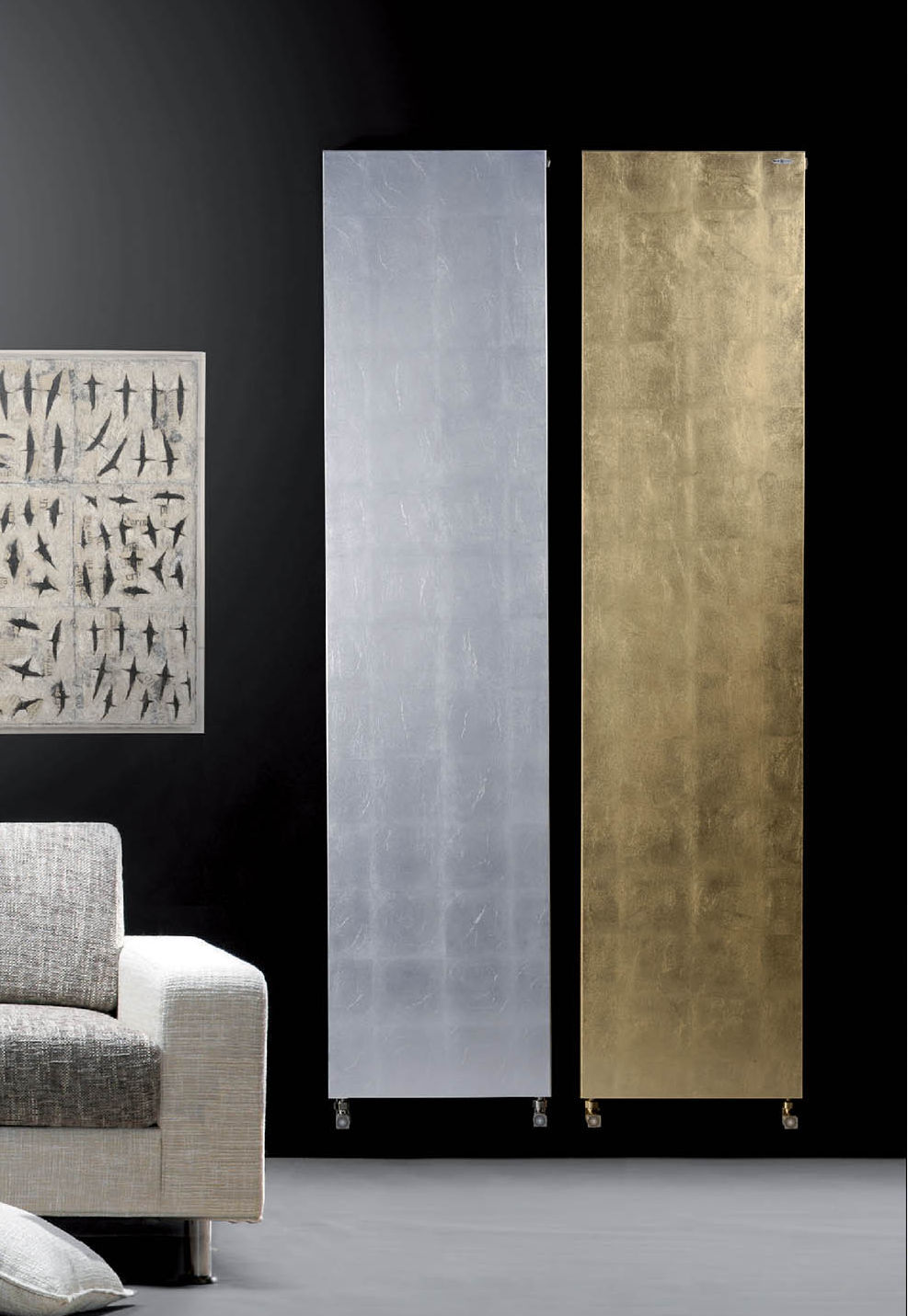 RADIATORE A PIASTRA S-PLATT h200 x L42cm COL. ALLUMINIO SATINATO BREM