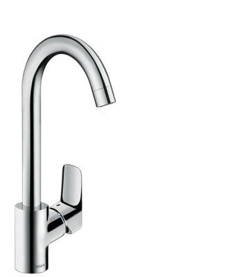 MISCELATORE CUCINA LAVELLO CON BOCCA ALTA GIREVOLE Hansgrohe LOGIS