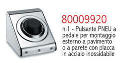 9920 PULSANTE PNEUMATICO INOX A PEDALE PER MONTAGGIO A PARETE O PAVIMENTO PUCCI