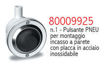 9925 PULSANTE PNEUMATICO INOX INCASSO A PARETE PUCCI