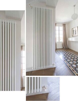 RADIATORE TUBOLARE IN ACCIAIO 4180 CHARLESTON ZEHNDER 4 COLONNE 8 ELEMENTI h 1800 mm BIANCO RAL 9016