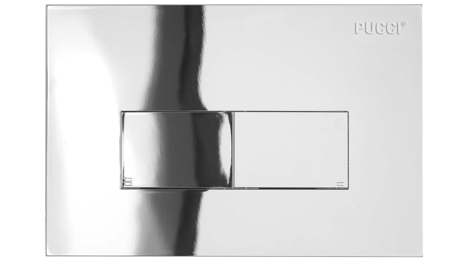 0562 PLACCA CROMATA 2 TASTI (cm 28x18) mod. LINEA PER CASSETTA INCASSO ECO PUCCI