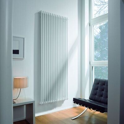 RADIATORE TUBOLARE IN ACCIAIO 2180 CHARLESTON ZEHNDER 2 COLONNE 12 ELEMENTI h 1800 mm BIANCO RAL 9016