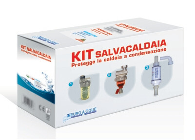 Kit SALVA CALDAIA1 (Neutralizzatore di condensa MININEUTRO + Dosatore di polifosfati DT+ Defangatore magnetico COMPACT EVO)
