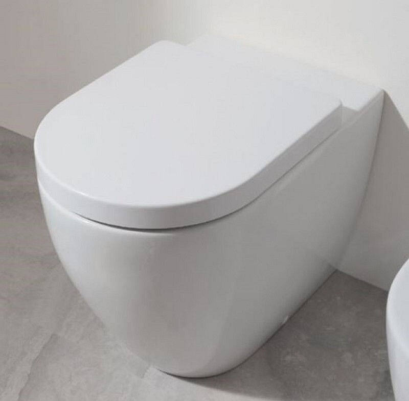 WC A PAVIMENTO (FILO PARETE) FLAMINIA mod. LINK BIANCO LK117 SENZA SEDILE