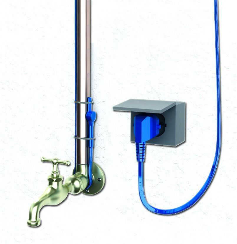 CAVO SCALDANTE DA mt 12 CON TERMOSTATO INTEGRATO PER TUBAZIONI DI ACQUA E/O FLUIDI IN GENERE