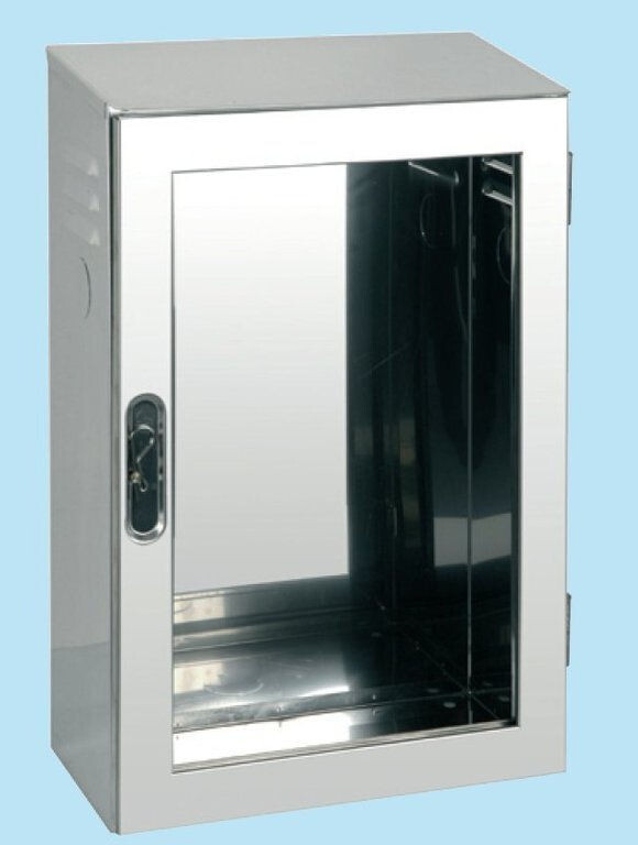 CASSETTA A PARETE INOX DA ESTERNO UNI 70 mm 680x500x260 SENZA LASTRA