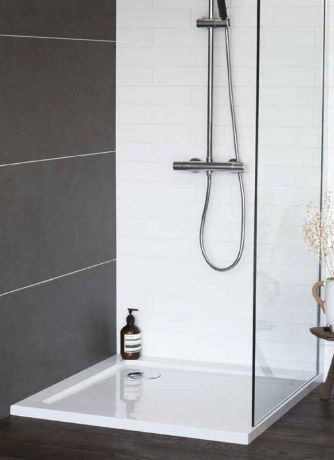 Piatto doccia 800x1400 mm Clear Green h35 mm in acrilico rinforzato bianco