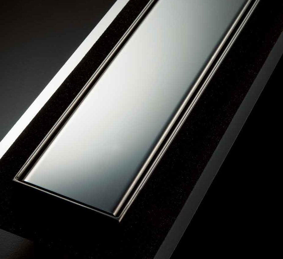 Canaletta Inox Lucido mm 985 per scarico doccia a pavimento