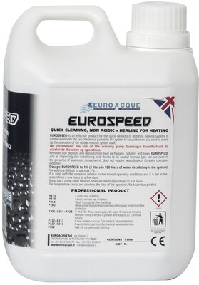 EUROSPEED - Liquido Defangante-Risanante super rapido a freddo Euroacque in fustino da lt 1 per impianti vecchi