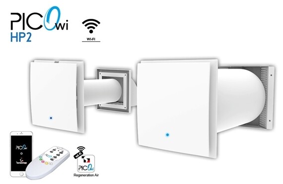 RECUPERATORE DI CALORE Tecnosystemi PICO HP2 55 WIFI (portata max 50 m3/h)