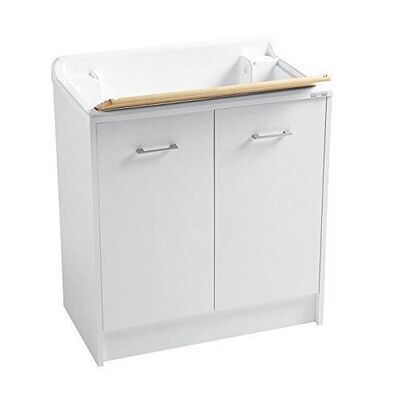 Mobile lavapanni Colavene Domestica cm 80x45 Bianco con asse in legno DL8045B